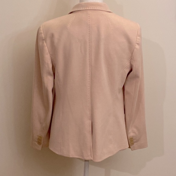 Talbots Pink Lined Two Button Pick Stitch Blazer - Size 8 - Machine Wash - Picture 2 of 5